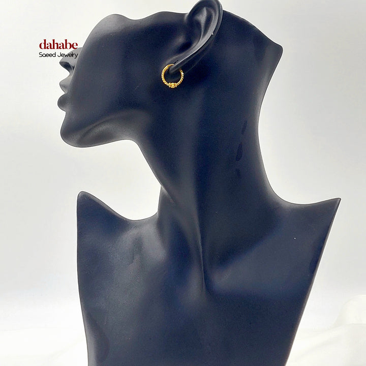21K حلق ذبلة دنانديش-مجوهرات الشيخ سعيد-Saeed Jewelry 