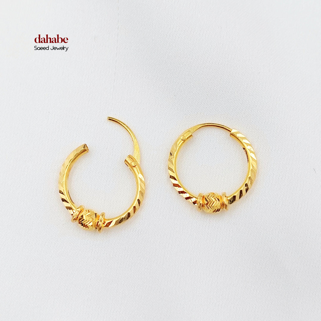 21K حلق ذبلة دنانديش-مجوهرات الشيخ سعيد-Saeed Jewelry 