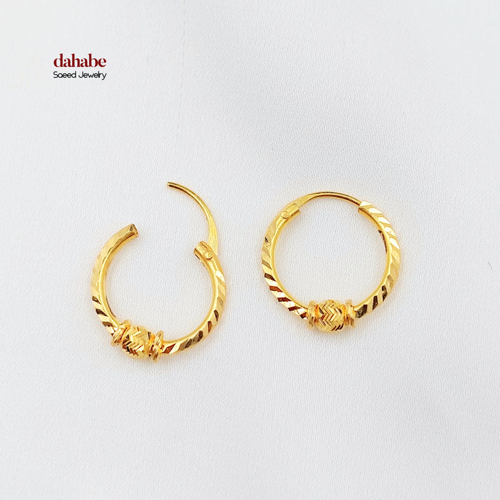 21K حلق ذبلة دنانديش-مجوهرات الشيخ سعيد-Saeed Jewelry 