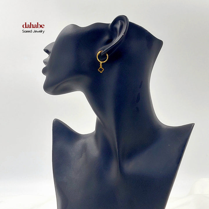 21K حلق ذبلة دنانديش-مجوهرات الشيخ سعيد-Saeed Jewelry 