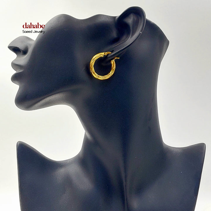 21K حلق ذبلة اكسترا-مجوهرات الشيخ سعيد-Saeed Jewelry 