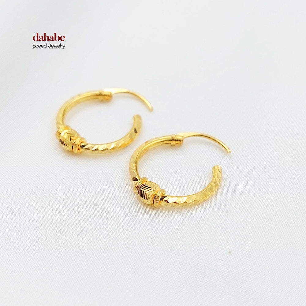 21K حلق ذبلة دنانديش-مجوهرات الشيخ سعيد-Saeed Jewelry 
