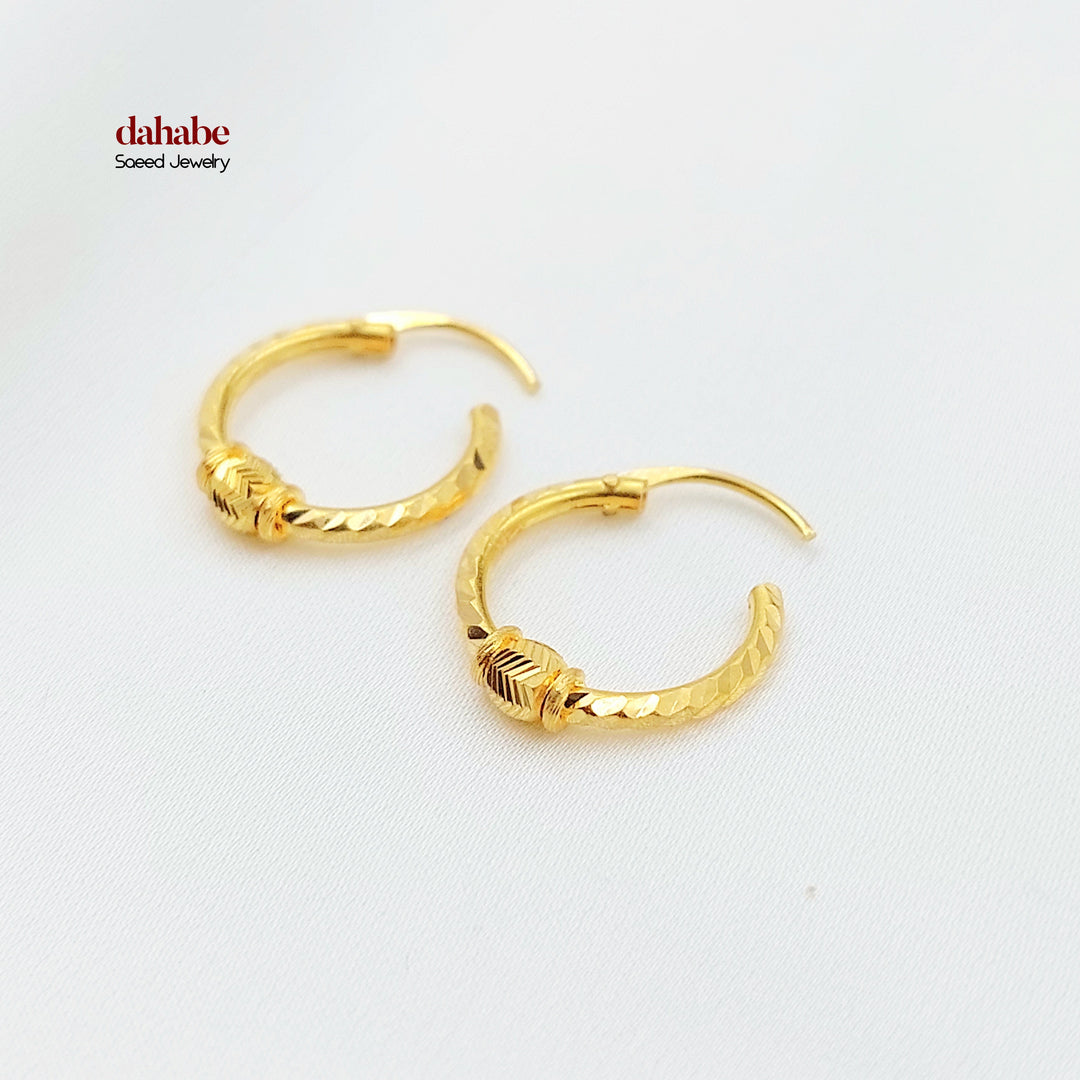 21K حلق ذبلة دنانديش-مجوهرات الشيخ سعيد-Saeed Jewelry 