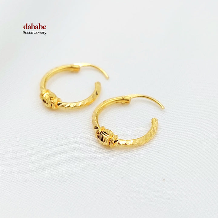 21K حلق ذبلة دنانديش-مجوهرات الشيخ سعيد-Saeed Jewelry 