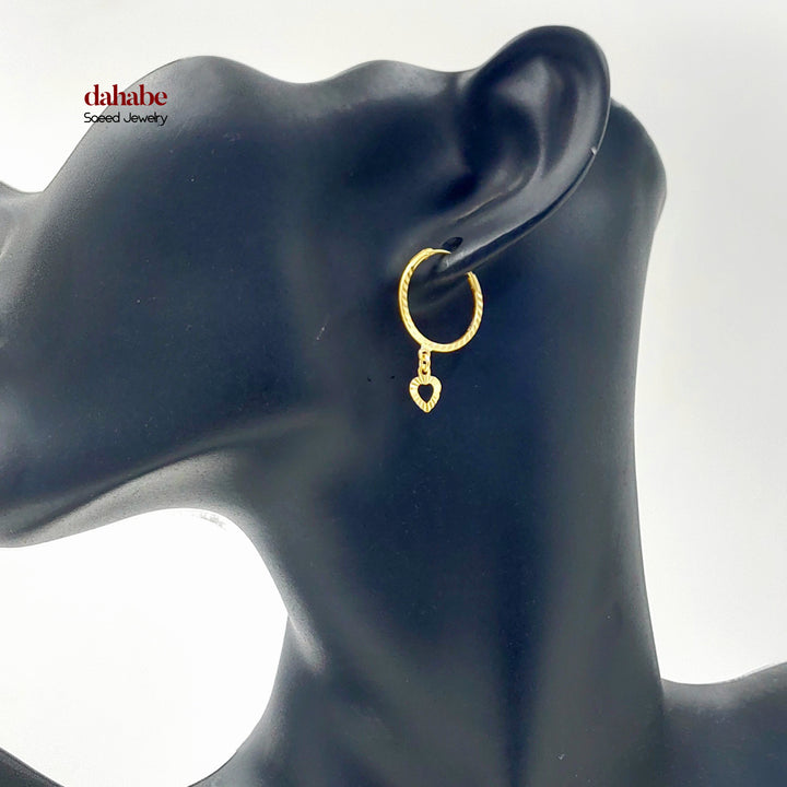 21K حلق ذبلة دنانديش-مجوهرات الشيخ سعيد-Saeed Jewelry 