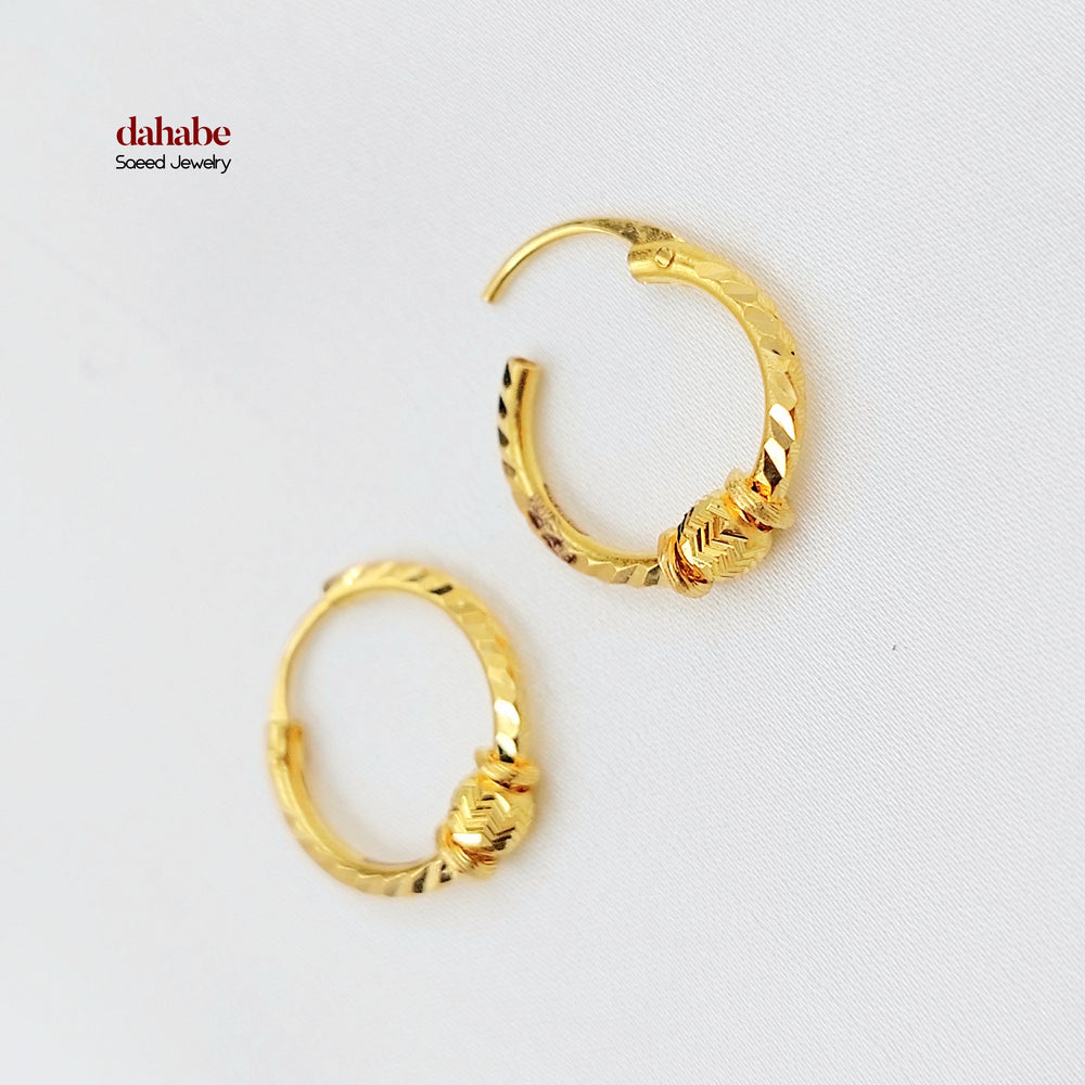 21K حلق ذبلة دنانديش-مجوهرات الشيخ سعيد-Saeed Jewelry 