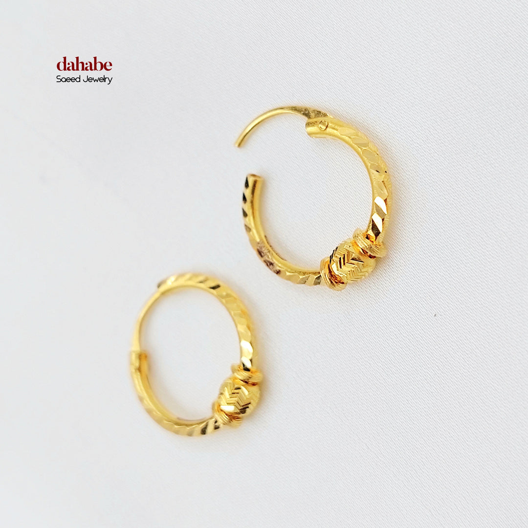 21K حلق ذبلة دنانديش-مجوهرات الشيخ سعيد-Saeed Jewelry 