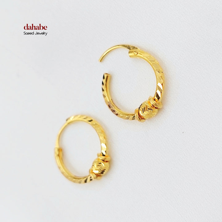21K حلق ذبلة دنانديش-مجوهرات الشيخ سعيد-Saeed Jewelry 