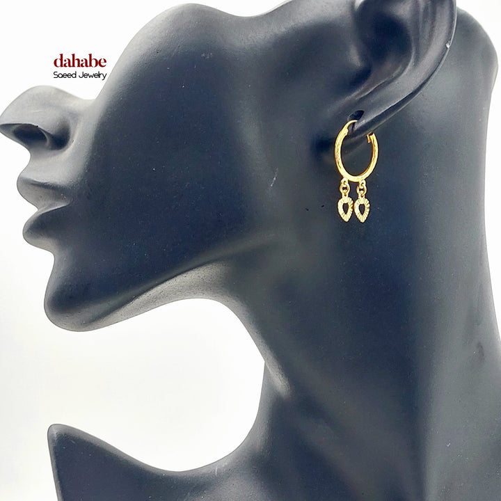 21K حلق ذبلة دنانديش-مجوهرات الشيخ سعيد-Saeed Jewelry 