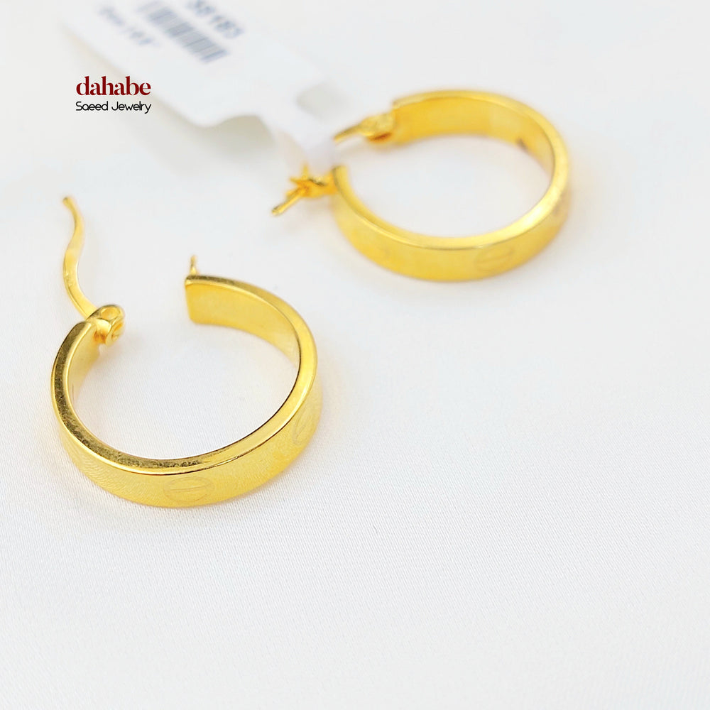 21K حلق ذبلة اكسترا-مجوهرات الشيخ سعيد-Saeed Jewelry 
