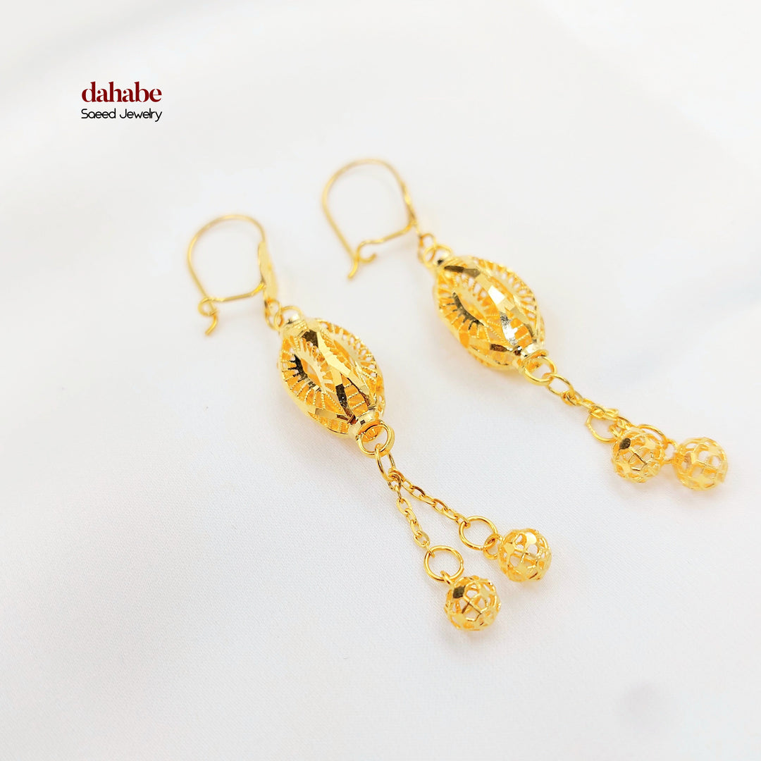 21K حلق شنكل اكسترا-مجوهرات الشيخ سعيد-Saeed Jewelry 
