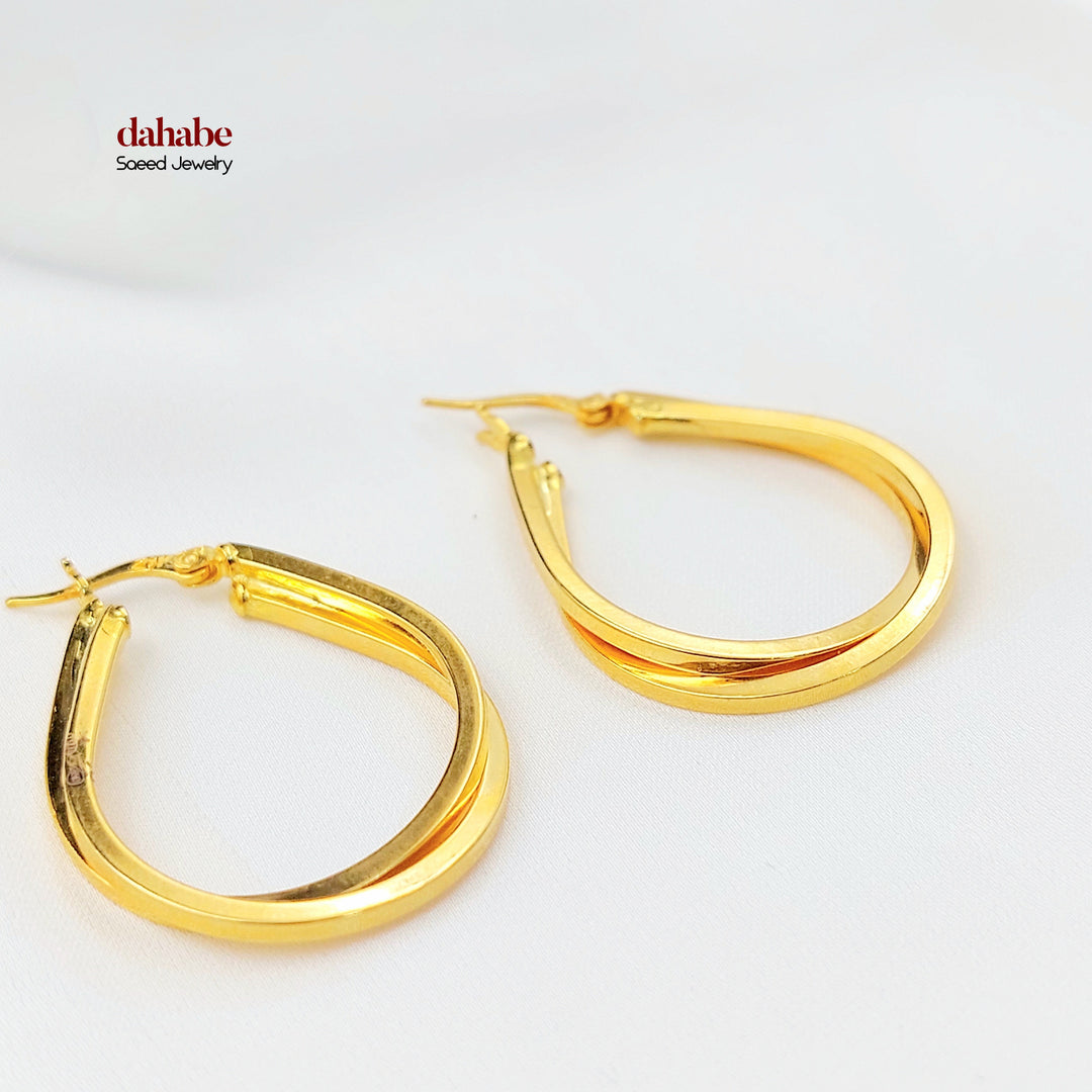 21K حلق ذبلة اكسترا-مجوهرات الشيخ سعيد-Saeed Jewelry 