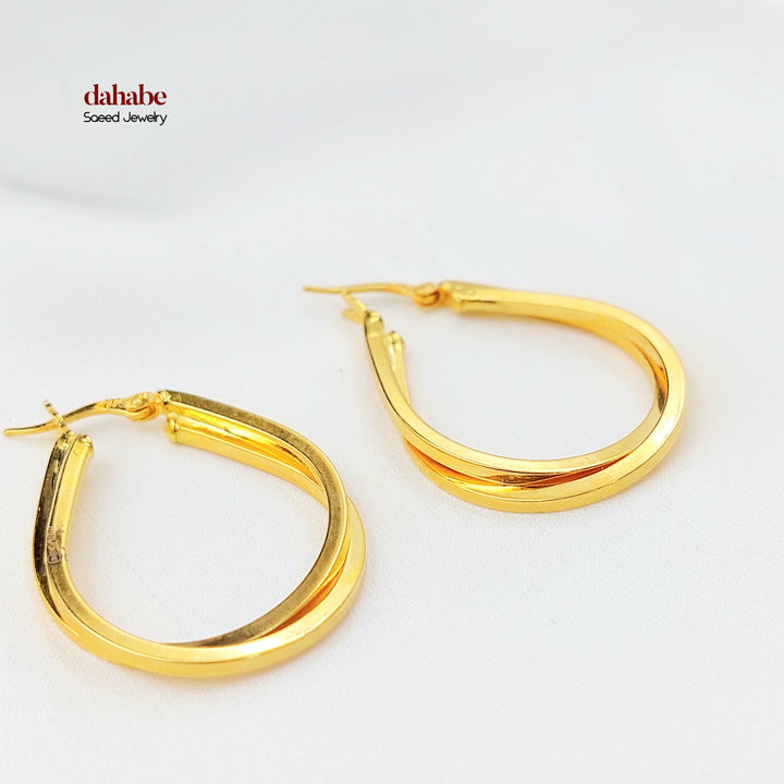 21K حلق ذبلة اكسترا-مجوهرات الشيخ سعيد-Saeed Jewelry 