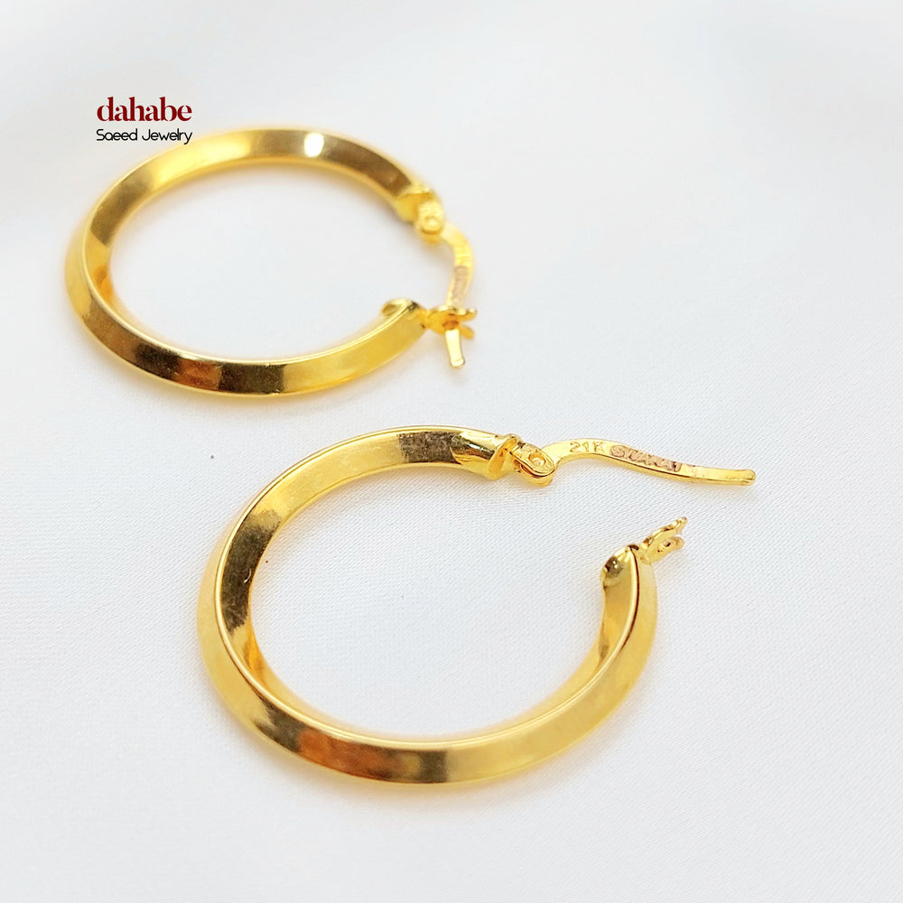 21K حلق ذبلة اكسترا-مجوهرات الشيخ سعيد-Saeed Jewelry 