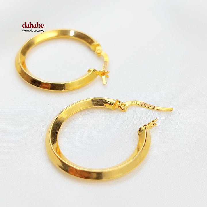21K حلق ذبلة اكسترا-مجوهرات الشيخ سعيد-Saeed Jewelry 