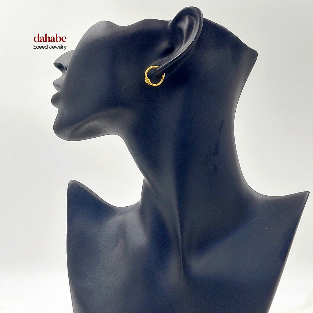 21K حلق ذبلة دنانديش-مجوهرات الشيخ سعيد-Saeed Jewelry 