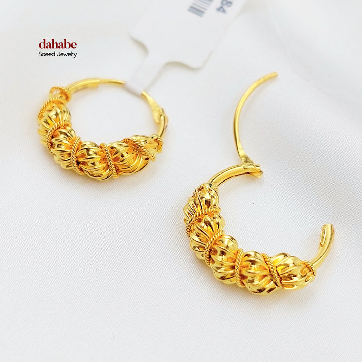 21K حلق ذبلة اكسترا-مجوهرات الشيخ سعيد-Saeed Jewelry 