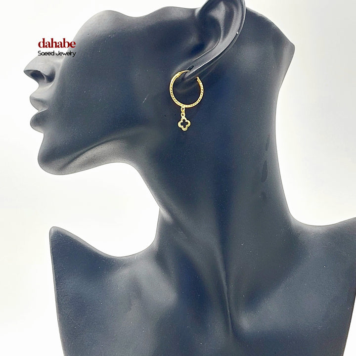 21K حلق ذبلة دنانديش-مجوهرات الشيخ سعيد-Saeed Jewelry 
