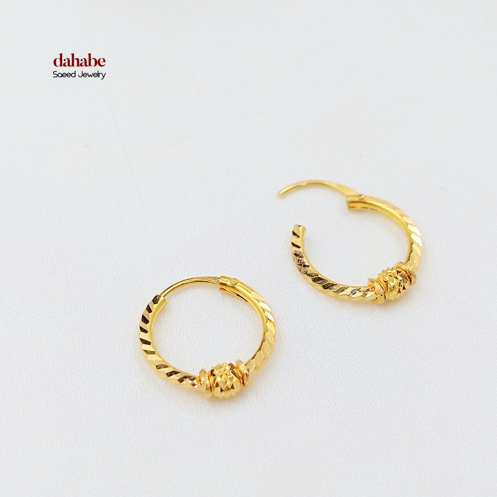 21K حلق ذبلة دنانديش-مجوهرات الشيخ سعيد-Saeed Jewelry 