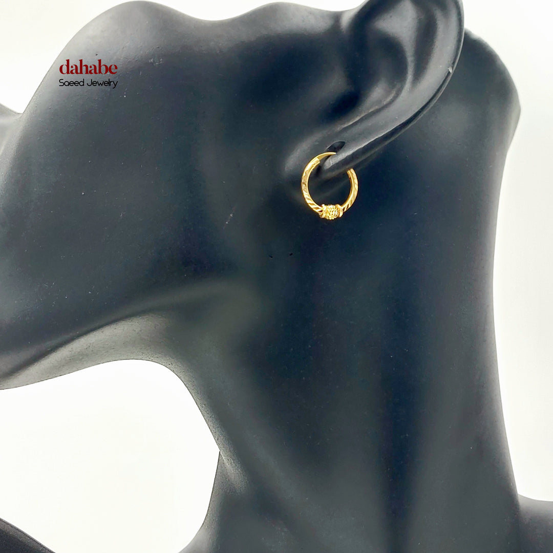 21K حلق ذبلة دنانديش-مجوهرات الشيخ سعيد-Saeed Jewelry 