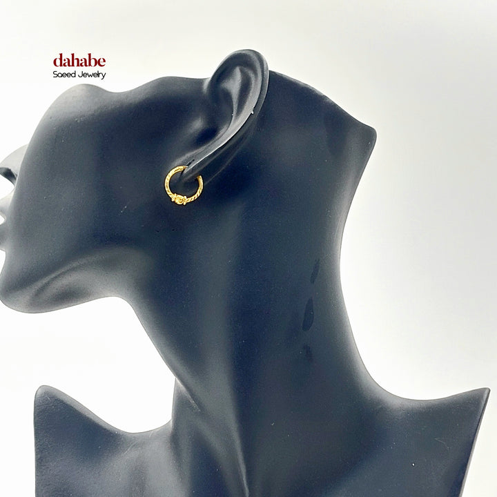21K حلق ذبلة دنانديش-مجوهرات الشيخ سعيد-Saeed Jewelry 