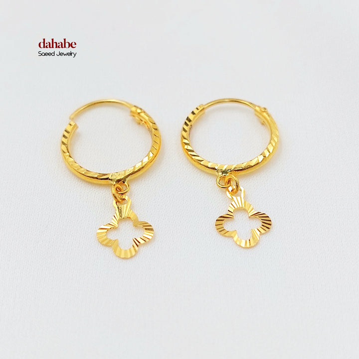 21K حلق ذبلة دنانديش-مجوهرات الشيخ سعيد-Saeed Jewelry 