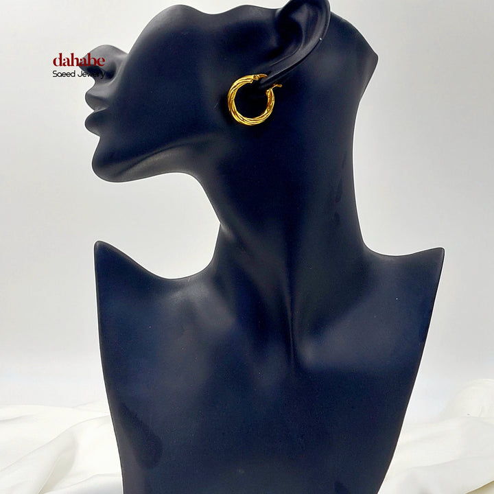 21K حلق ذبلة اكسترا-مجوهرات الشيخ سعيد-Saeed Jewelry 