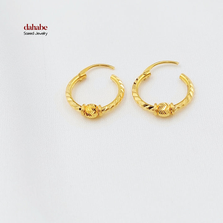 21K حلق ذبلة دنانديش-مجوهرات الشيخ سعيد-Saeed Jewelry 