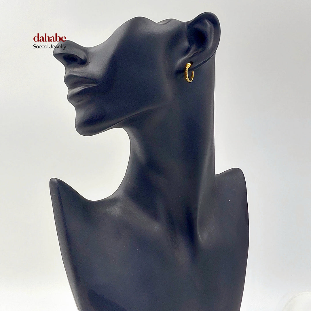 21K حلق ذبلة دنانديش-مجوهرات الشيخ سعيد-Saeed Jewelry 