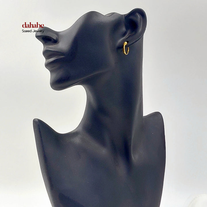21K حلق ذبلة دنانديش-مجوهرات الشيخ سعيد-Saeed Jewelry 