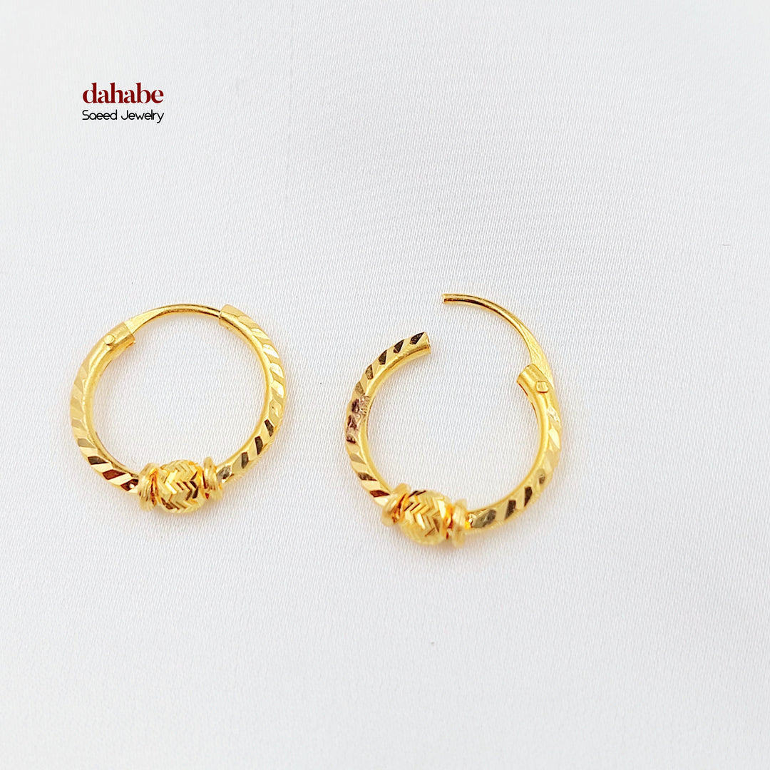 21K حلق ذبلة دنانديش-مجوهرات الشيخ سعيد-Saeed Jewelry 