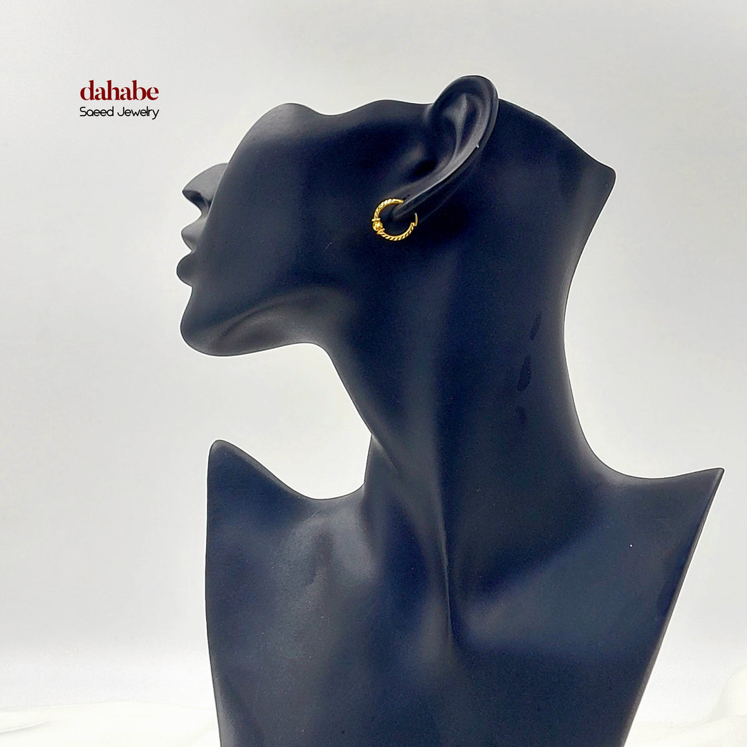 21K حلق ذبلة دنانديش-مجوهرات الشيخ سعيد-Saeed Jewelry 