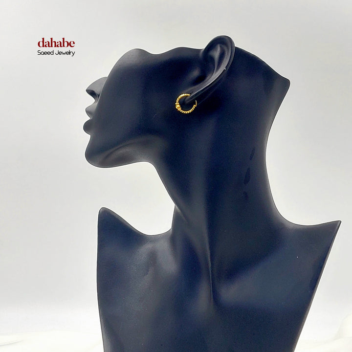 21K حلق ذبلة دنانديش-مجوهرات الشيخ سعيد-Saeed Jewelry 