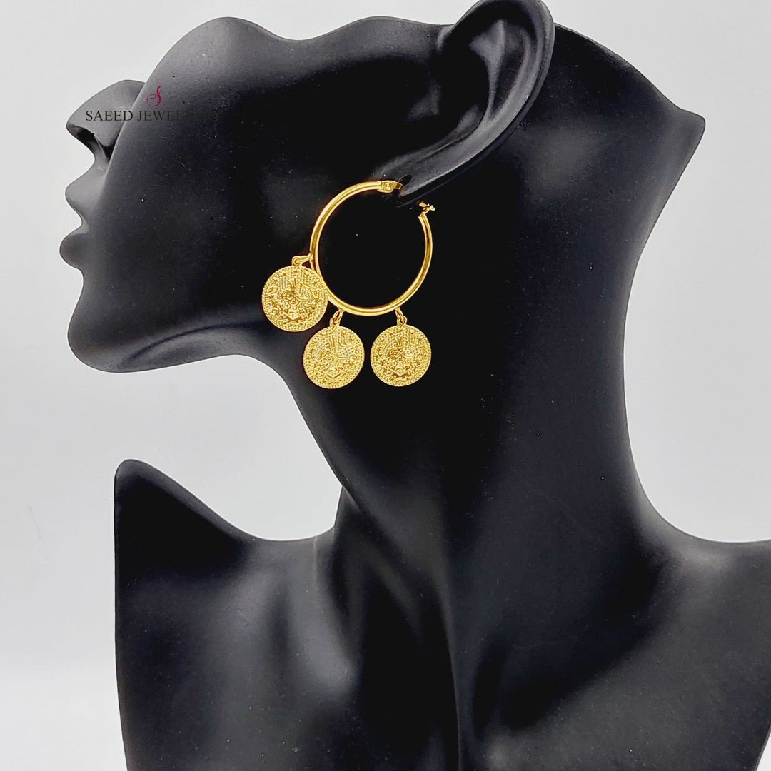 21K حلق ذبلة دنانديش-مجوهرات الشيخ سعيد-Saeed Jewelry 