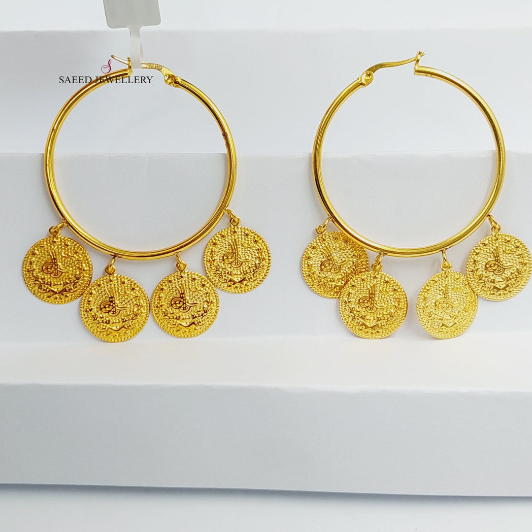 21K حلق ذبلة دنانديش-مجوهرات الشيخ سعيد-Saeed Jewelry 