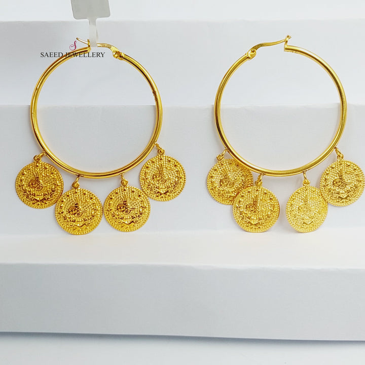 21K حلق ذبلة دنانديش-مجوهرات الشيخ سعيد-Saeed Jewelry 