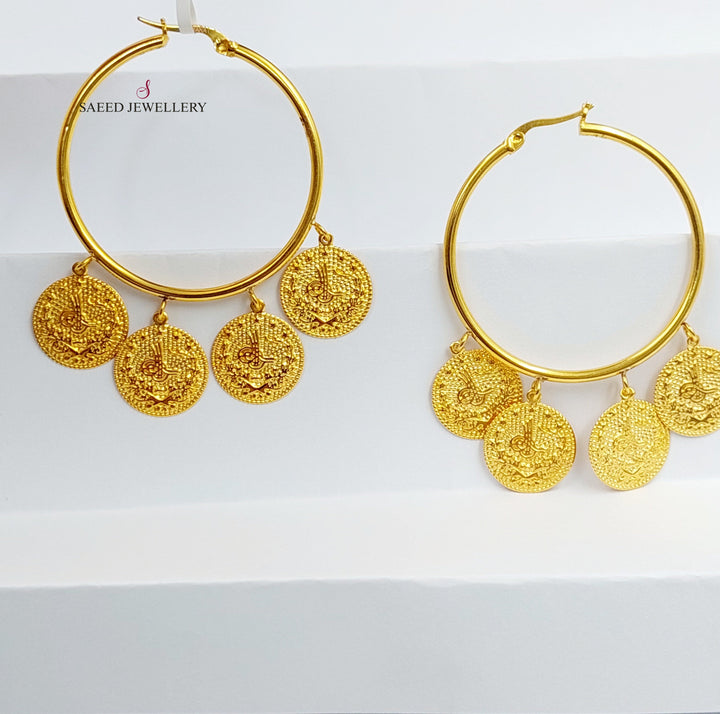 21K حلق ذبلة دنانديش-مجوهرات الشيخ سعيد-Saeed Jewelry 