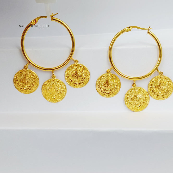 21K حلق ذبلة دنانديش-مجوهرات الشيخ سعيد-Saeed Jewelry 