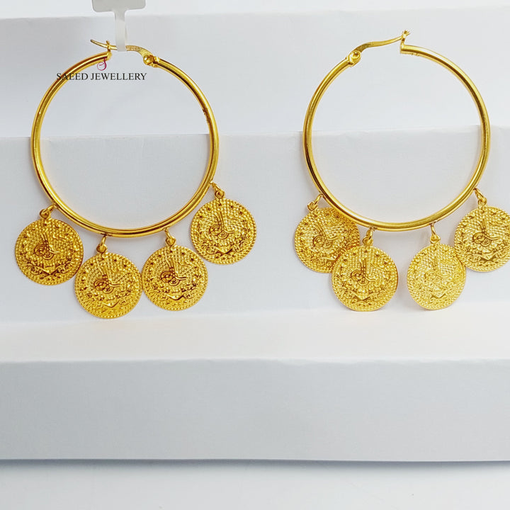21K حلق ذبلة دنانديش-مجوهرات الشيخ سعيد-Saeed Jewelry 