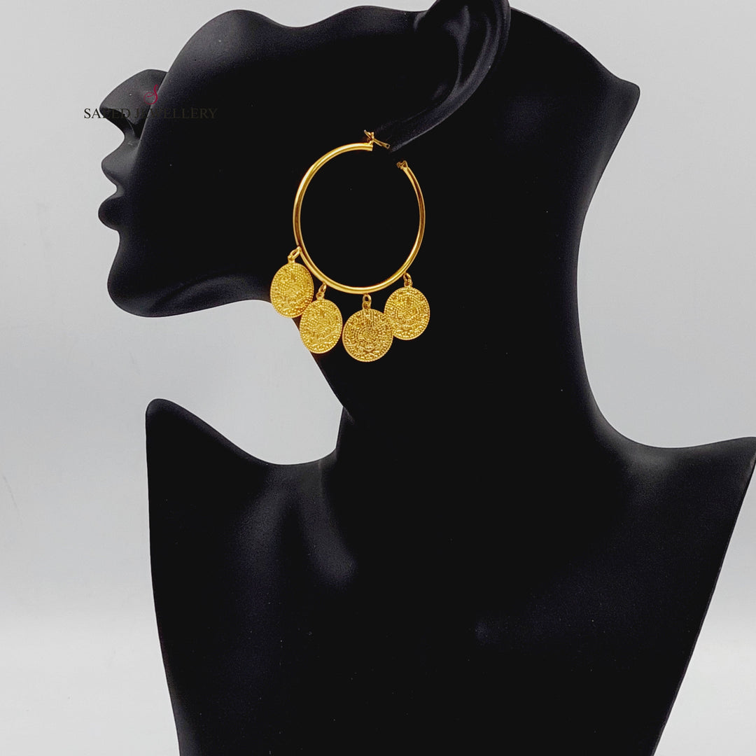 21K حلق ذبلة دنانديش-مجوهرات الشيخ سعيد-Saeed Jewelry 
