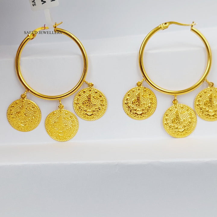 21K حلق ذبلة دنانديش-مجوهرات الشيخ سعيد-Saeed Jewelry 