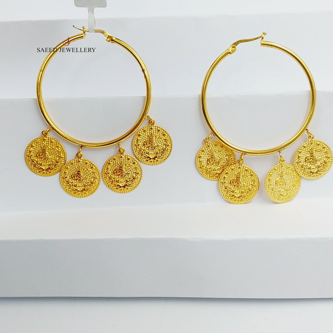 21K حلق ذبلة دنانديش-مجوهرات الشيخ سعيد-Saeed Jewelry 