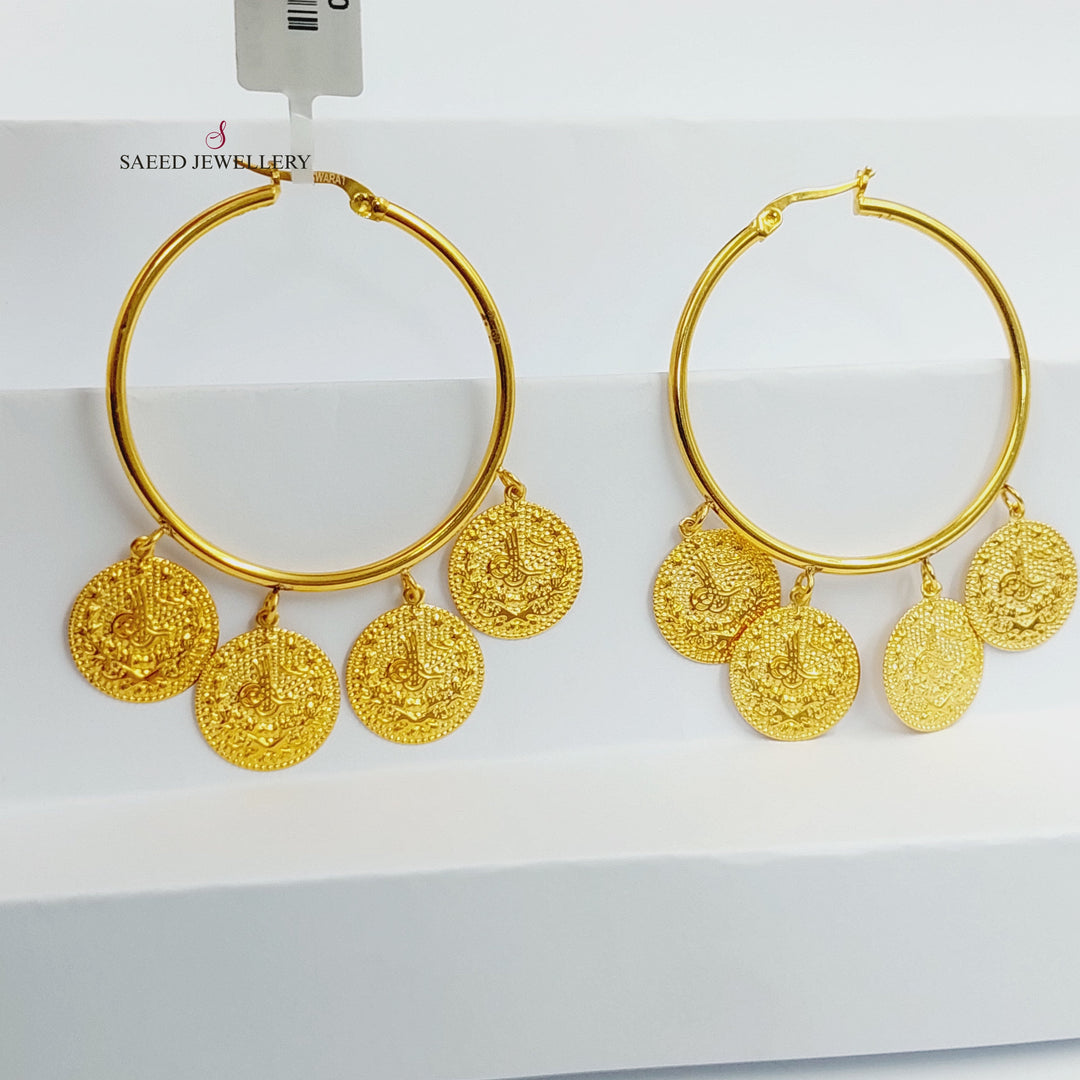 21K حلق ذبلة دنانديش-مجوهرات الشيخ سعيد-Saeed Jewelry 