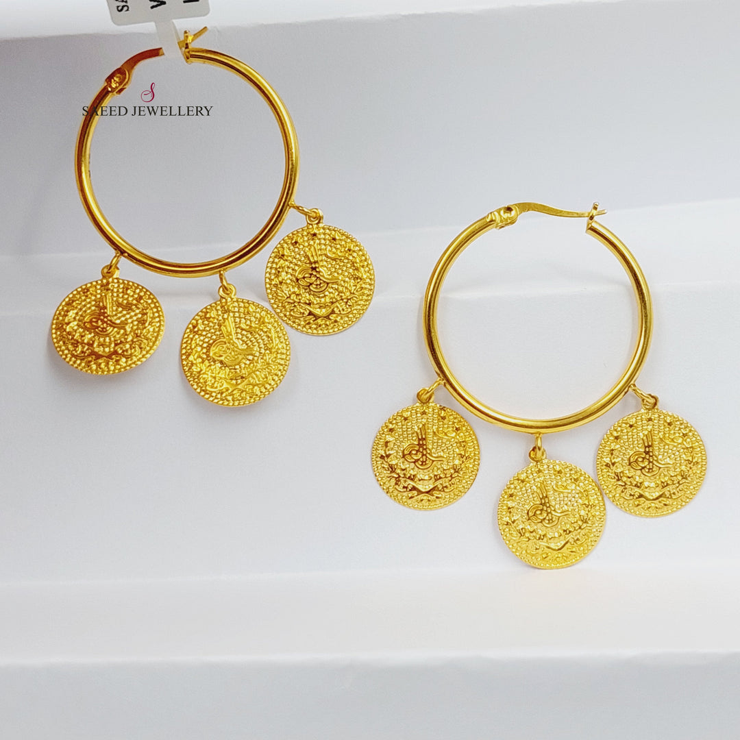 21K حلق ذبلة دنانديش-مجوهرات الشيخ سعيد-Saeed Jewelry 