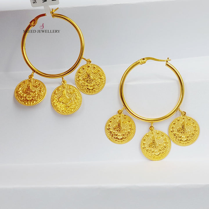 21K حلق ذبلة دنانديش-مجوهرات الشيخ سعيد-Saeed Jewelry 