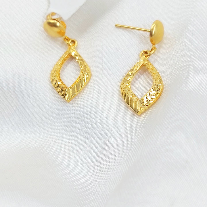 21K حلق برغي اكسترا-مجوهرات الشيخ سعيد-Saeed Jewelry 
