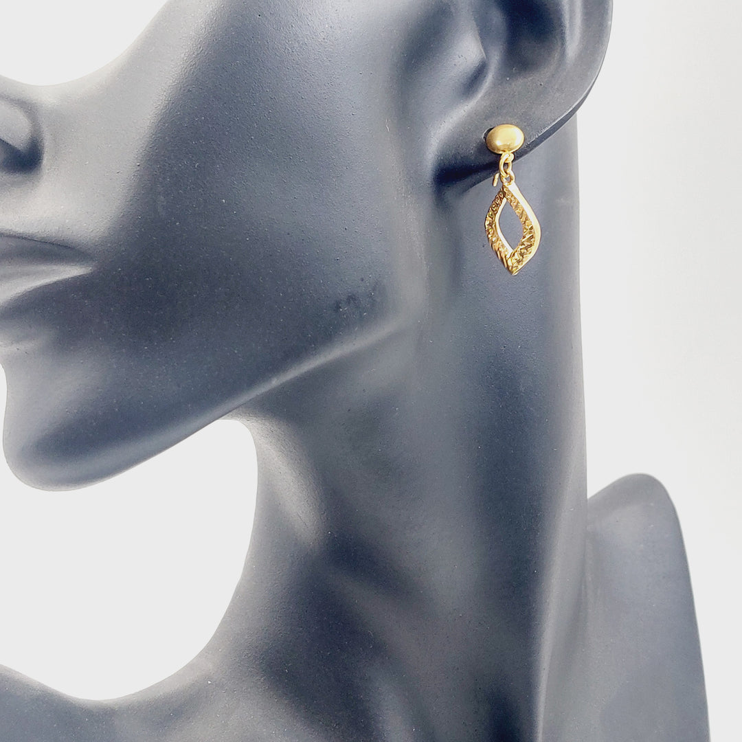21K حلق برغي اكسترا-مجوهرات الشيخ سعيد-Saeed Jewelry 