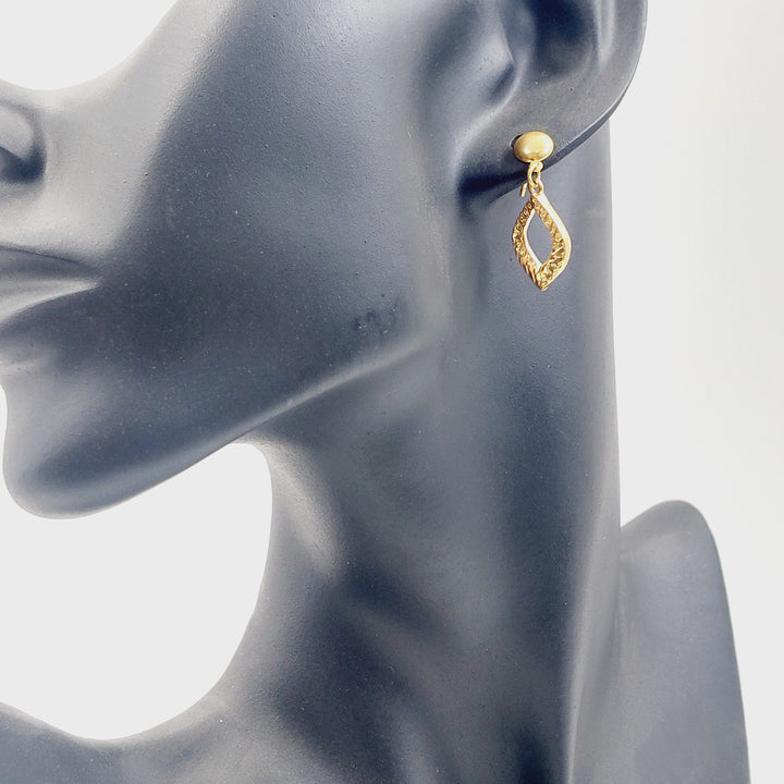 21K حلق برغي اكسترا-مجوهرات الشيخ سعيد-Saeed Jewelry 