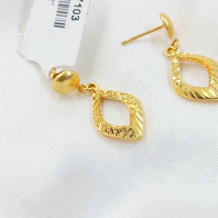 21K حلق برغي اكسترا-مجوهرات الشيخ سعيد-Saeed Jewelry 