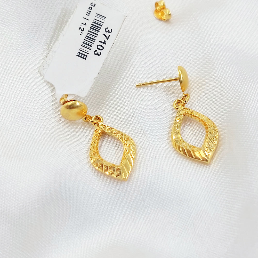 21K حلق برغي اكسترا-مجوهرات الشيخ سعيد-Saeed Jewelry 